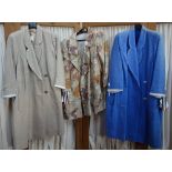 THREE LADIES VINTAGE SUMMER COATS in a 100% raw silk (as lotted)