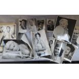 A LARGE COLLECTION OF SIGNED PHOTOGRAPHS OF 1930S-50S CELEBRITIES AND FILM STARS, to include Mae