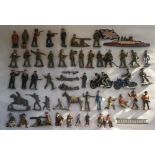 A COLLECTION OF VINTAGE WHITE METAL WORLD WAR II SAILORS and similar soldiers and figures