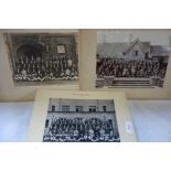 THREE VINTAGE BLACK AND WHITE SCHOOL GROUP PORTRAITS, Kimmerghame House 1947, Saunderson, circa