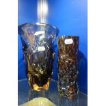 A WHITEFRIARS 'KNOBBLY' VASE and another similar (2)