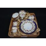 A NORITAKE COFFEE SET in Royal blue and gilt