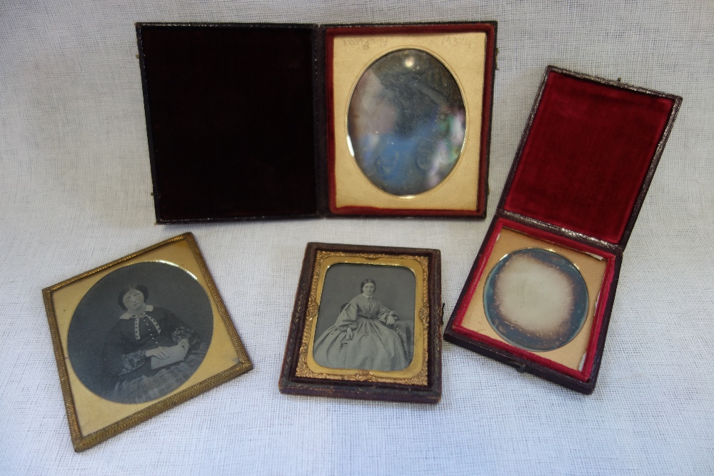 A 19TH CENTURY DAGUERROTYPE OF TWO GIRLS and similar portraits