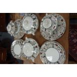 A SOHO POTTERY LTD EDWARDIAN DINNER SERVICE with Regent pattern