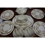 A WEDGWOOD BONE CHINA LICHFIELD DINNER SERVICE