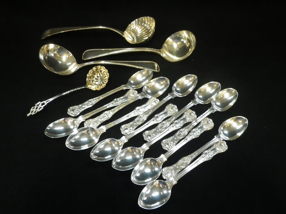 A COLLECTION OF SILVER SPOONS, approx 21.85oz