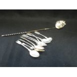 A COLLECTION OF SILVER AND PLATED SPOONS