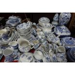 A COLLECTION OF VICTORIAN AND LATER BLUE AND WHITE CERAMICS