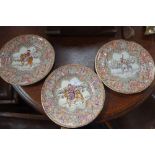 A SET OF SIX MASON'S IRONSTONE "Chaucer's Canterbury Pilgrims" plates