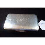 A SILVER CONTAINER, the lid initialled "G.W.H.", approx 3.30oz