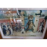 LOUIS WAIN: "The Good Puss, Dame Tibbys School", chromolithograph