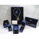 SWAROVSKI: A collection of jewellery, all in fitted presentation boxes consisting of a pair of