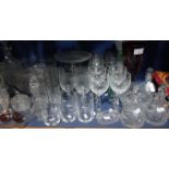 A LARGE QUANTITY OF GLASSWARE