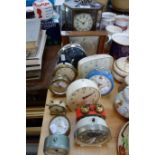 AN ANNIVERSARY CLOCK, mantel clocks and Vintage alarm clocks