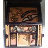 A COLLECTION OF JEWELLERY in a fitted leatherette travelling case