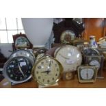 A COLLECTION OF VINTAGE BEDSIDE CLOCKS, alarm clocks and similar