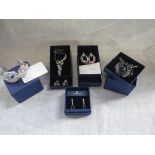 SWAROVSKI: A collection of jewellery, all in fitted presentation boxes consisting of two pairs of