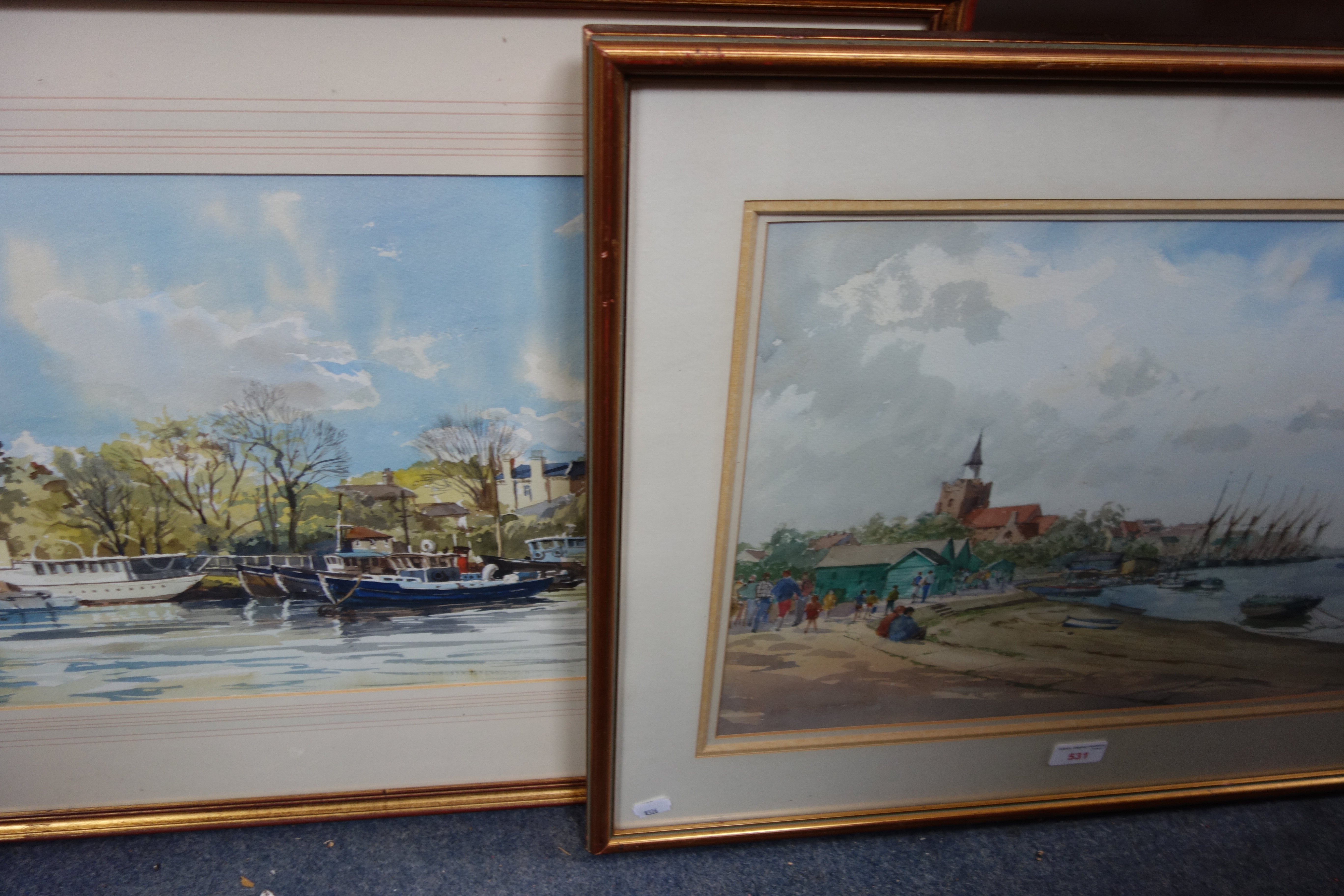 ASHTON CANNELL RSMA: 'On the Blackwater, Maldon, watercolour and Bert Wright 'The Thames at