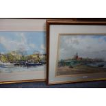 ASHTON CANNELL RSMA: 'On the Blackwater, Maldon, watercolour and Bert Wright 'The Thames at