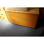 A VINTAGE PINE RECORD CABINET, marked 'String' 'made in Sweden' and stamped 'AVSYNAL MAJ.1964'