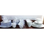 A WEDGWOOD COFFEE SERVICE in cream with gilt edge, pattern S260 and a quantity of Japanese teaware