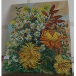 (LADY) DIANA BALFOUR OF INCHRYE: 'Mixed Flowers', impasto oil, unframed