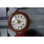 A 19TH CENTURY MAHOGANY CASED THREE TRAIN POSTMAN'S ALARM CLOCK