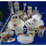 A COLLECTION OF CRESTED CHINA to include a First World War grenade