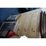 A CREAM AND GILT SERPENTINE FRONT CHEST OF DRAWERS, 93cm wide