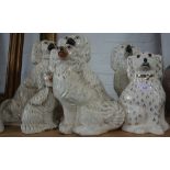 A COLLECTION OF STAFFORDSHIRE FLAT BACK DOGS (6)