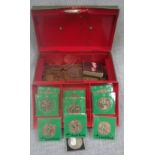 A COLLECTION OF PRE-DECIMAL COINS, INCLUDING COMMEMORATIVE CROWNS AND SOME PRE 1947 SILVER