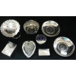 A COLLECTION OF SILVER AND MIXED PLATED WARES, mixed dates and makers