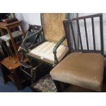 A COLLECTION OF CHAIRS AND OTHER SMALL FURNITURE