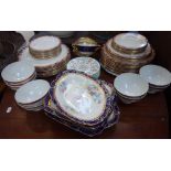 A QUANTITY OF ROYAL DOULTON WINTHROP DINNER WARE, Edwardian dishes and similar ceramics