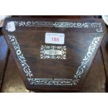 A REGENCY ROSEWOOD AND MOTHER OF PEARL INLAID STATIONARY BOX