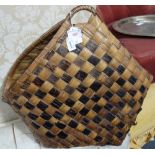 AN ORIENTAL WOVEN CHICKEN BASKET, 50cm high