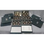 FOURTEEN ROYAL MINT PROOF SETS, 1980'S-1990'S