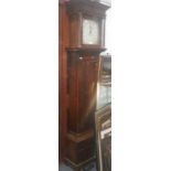 A 19TH CENTURY OAK CASED 30 HOUR LONGCASE CLOCK WITH PAINTED DIAL 'Thos. Eardon Deddington' 201 cm