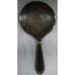 A SILVER AND 'TORTOISESHELL' HAND MIRROR