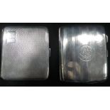 TWO SILVER CIGARETTE CASES, approx 6.50oz