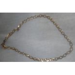 A 9K YELLOW GOLD CHAIN LINK NECKLACE, 10.3 grams total weight