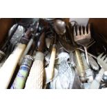 A COLLECTION OF 19TH CENTURY AND LATER FLATWARE, mixed