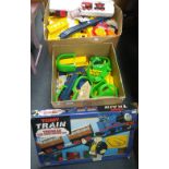 TOMY; A THOMAS THE TANK ENGINE SET (boxed) and a collection of track and similar