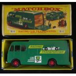 MATCHBOX; A RACING CAR TRANSPORTER (M-6) with original box