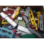 A COLLECTION OF MODEL TRUCKS AND TRANSPORTERS by Corgi, Dinky and other makes