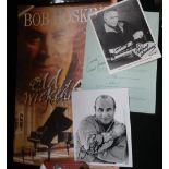 AUTOGRAPHS; BOB HOSKINS, a signed poster , 'Old Wicked Songs' in marker pan and two signed black and