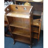 AN OAK ARTS & CRAFTS BOOKCASE and two similar (3)