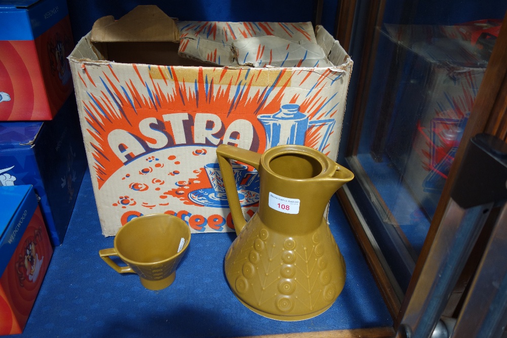 A WOODS ASTRA COFFEE SET in original printed cardboard box