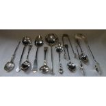 A COLLECTION OF SILVER and similar cutlery