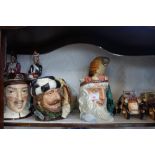 FOUR ROYAL DOULTON CHARACTER JUGS 'Neptune', 'The Trapper', 'Captain Ahab' and 'Izaak Walton', a